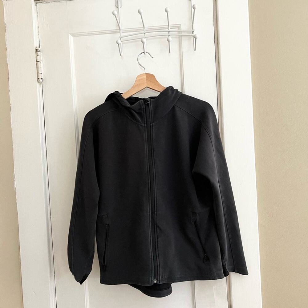Athleta black zip up athletic hoodie